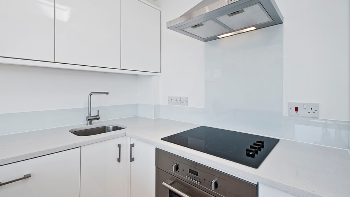 Kitchen Tempered Glass Splashback Protection brick texture black 