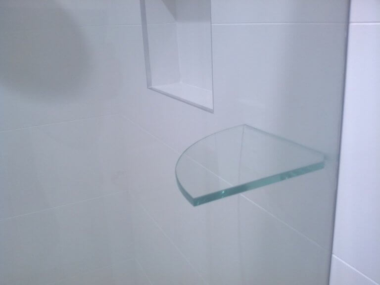 Shower Screen Installation with Shelving Brace Adds