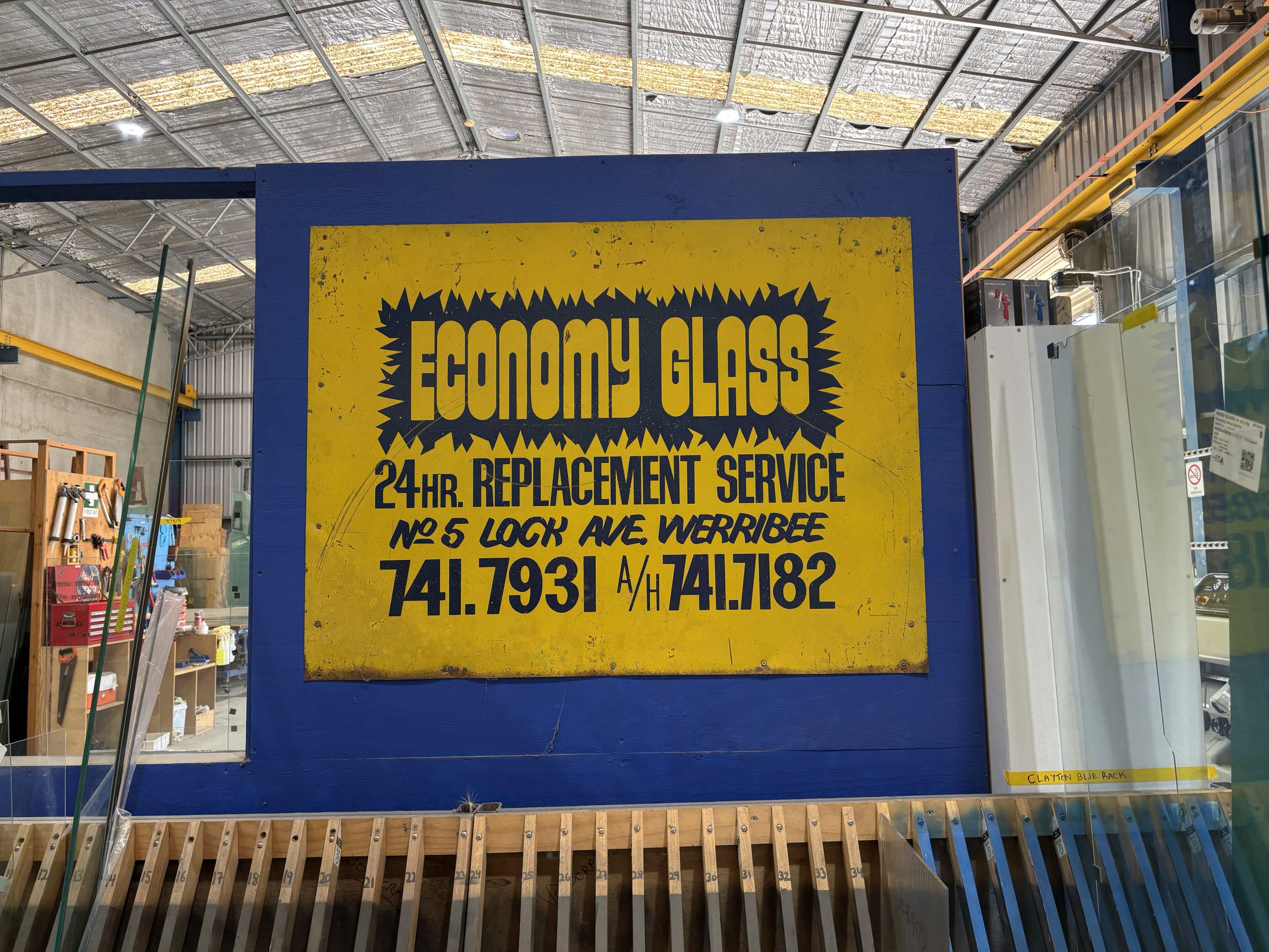 Economy Glass sign in Werribee