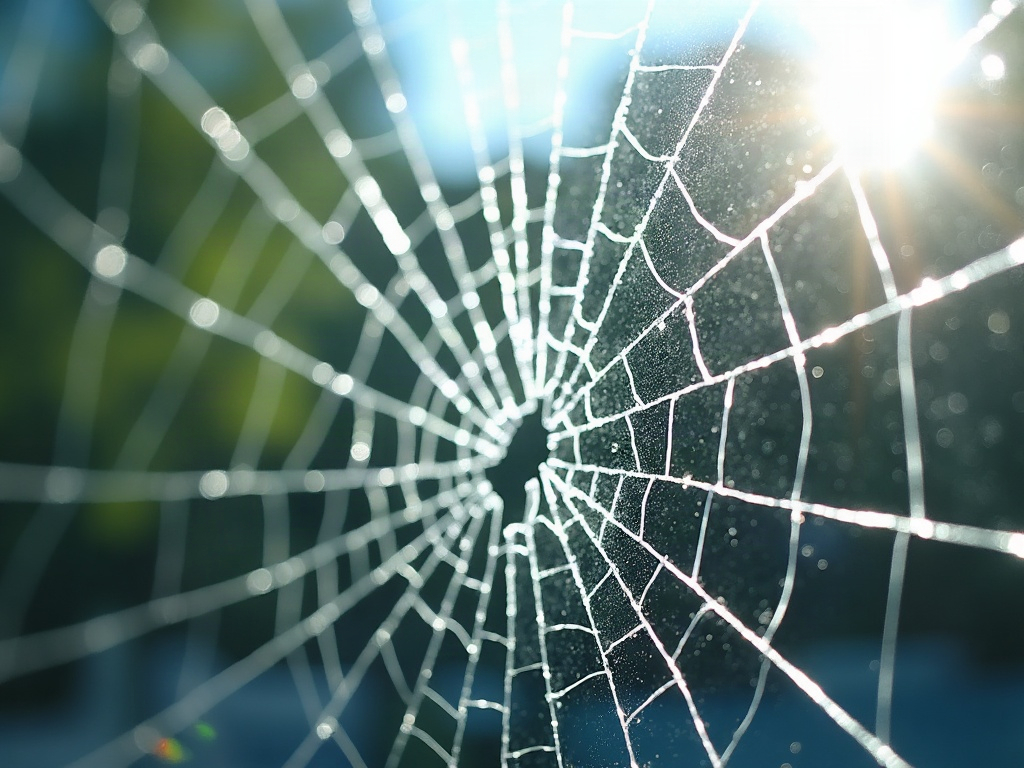 A cracked laminated glass pane held together in one sheet by its interlayer